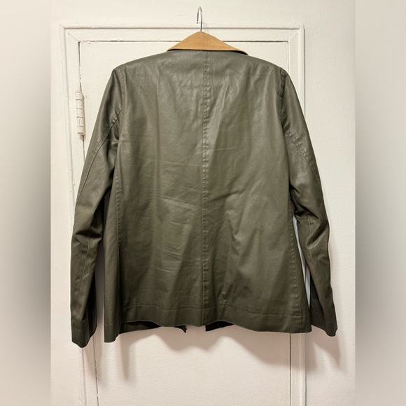 C. Wonder Lightweight Utility Barn Jacket Olive Green Corduroy Medium Fisherman - Picture 4 of 5
